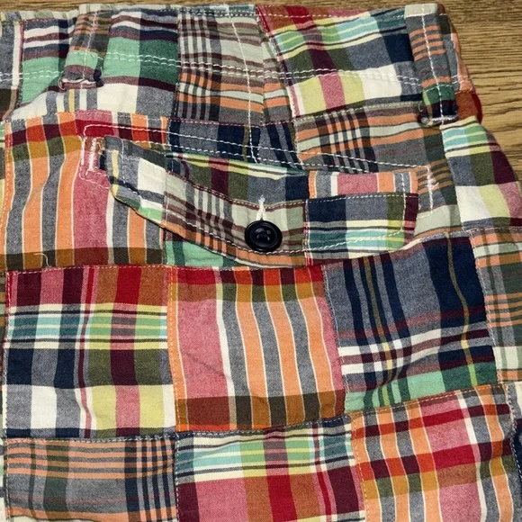Gap madras plaid patchwork rugged cargo shorts 38 - Picture 4 of 8